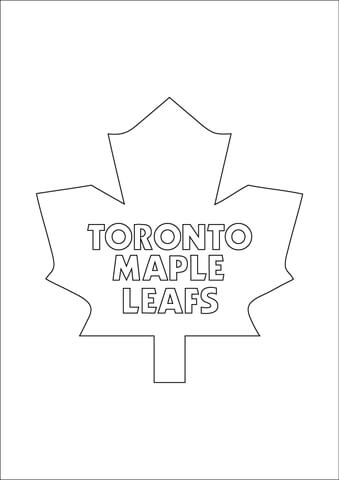 Toronto Maple Leafs Logo Coloring Page